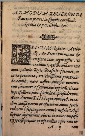 Epistola patrum Lusit. ... de 12 Soc. Jes. interfectis ...