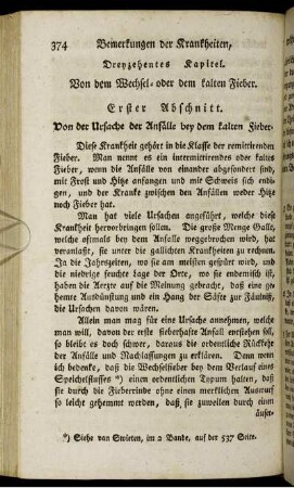 Dreyzehntes Kapitel. Von dem Wechsel- oder dem kalten Fieber.
