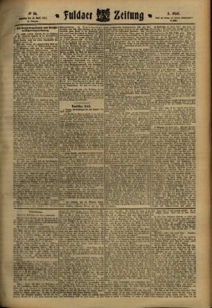 Dritte Ausgabe vom Samstag, den 15. April 1911.