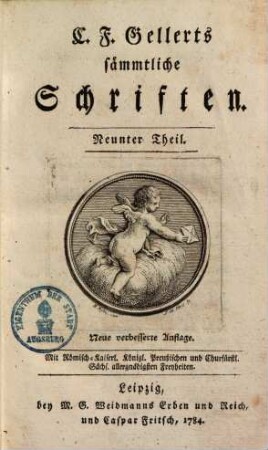 C.F. Gellerts sämmtliche Schriften, 9