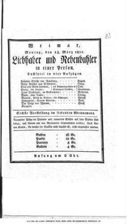 Liebhaber und Nebenbuhler in einer Person