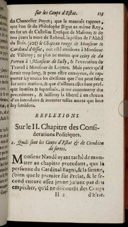 Reflexions Sur le II. Chapitre des Considerations Politiques.