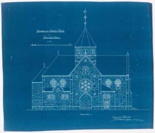 St. Mariä Heimsuchung, Rheine-Hauenhorst: Seitenansicht von Norden 1:100