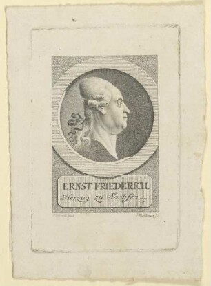 Bildnis des Ernst Friederich zu Sachsen