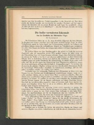 Die Staller verwalteten Eiderstedt Aus der Geschichte der Eiderstedter Vögte H. Neumann