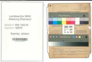 Entnazifizierung Johann Roemer , geb. 27.02.1896 (Schneider)