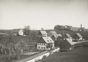 Hilmersdorf : Wolkenstein, Ortsteilansicht Hilmersdorf mit Gut