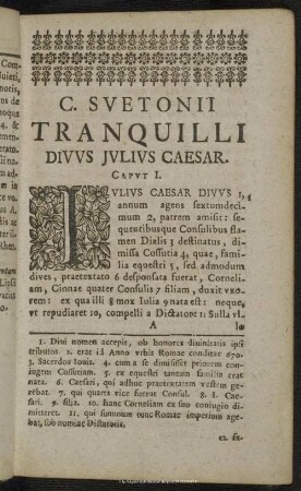 C. Suetonii Tranquilli Divus Julius Caesar