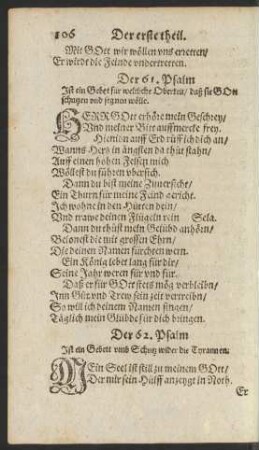 Der 61. Psalm - Der 70. Psalm