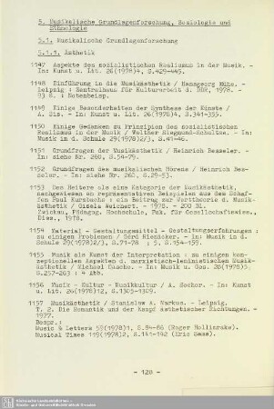 5. Musikalische Grundlagenforschung, Soziologie und Ethnologie