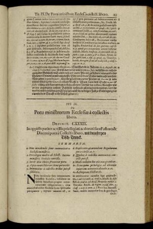 Tit. IX. De Potu ministrorum Ecclesiæ a collectis libero.