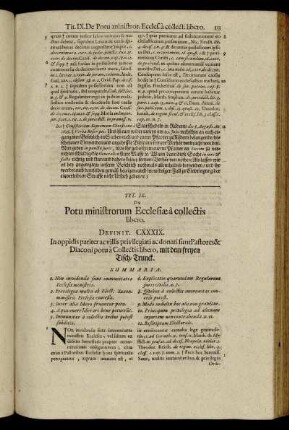 Tit. IX. De Potu ministrorum Ecclesiæ a collectis libero.