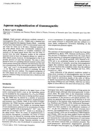 Aqueous maghemitization of titanomagnetite