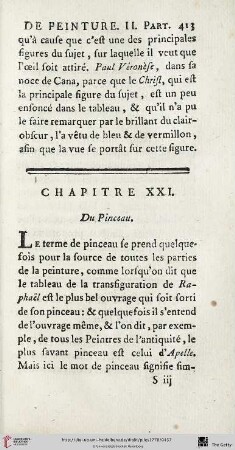 Chap. XXI. : Du Pinceau
