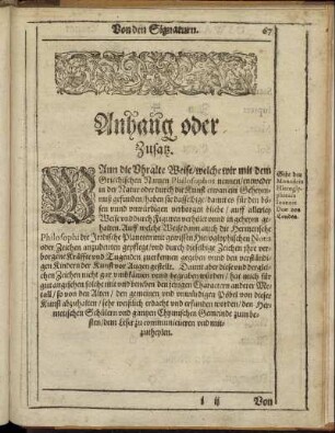Anhang oder Zusatz.