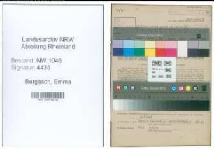 Entnazifizierung Emma Bergesch , geb. 14.12.1895 ()
