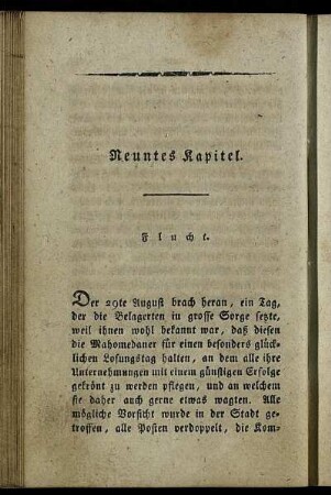 Neuntes Kapitel. Flucht. - Eilftes Kapitel. Täuschungen.