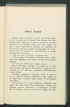 Triple drama