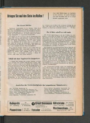 Die blauen Schilder