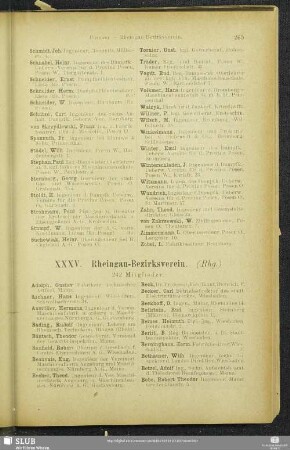 XXXV. Rheingau-Bezirksverein.