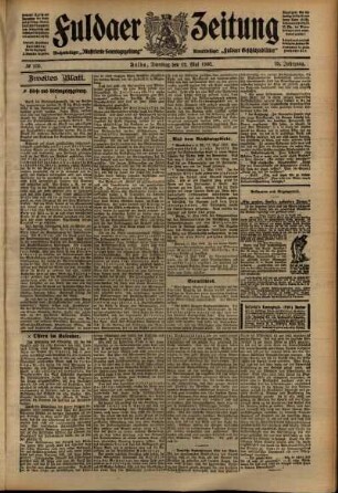 Zweite Ausgabe vom Dienstag, den 12. Mai 1908.