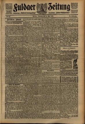 Zweite Ausgabe vom Dienstag, den 12. Mai 1908.