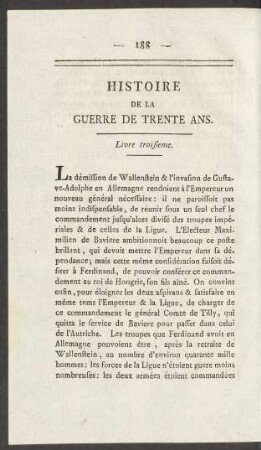 Histoire De La Guerre De Trente Ans. Livre troisieme.