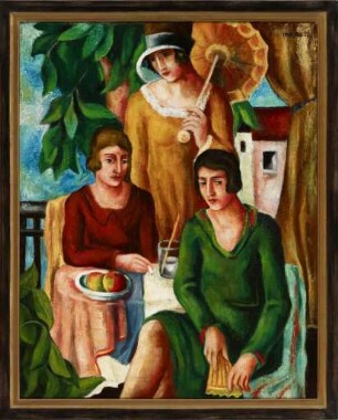 Drei Frauen im Garten