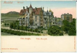 Karlsbad. Westend mit Villa Schäffler und Villa Rosenfeld