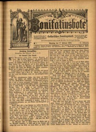 Ausgabe vom Sonntag, den 17. Februar 1895.