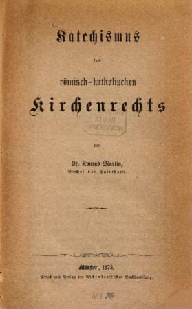 Katechismus des römisch-katholischen Kirchenrechts