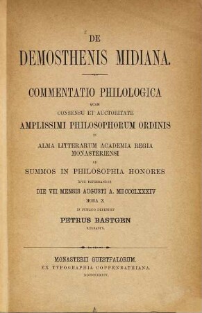 De Demosthenis Midiana