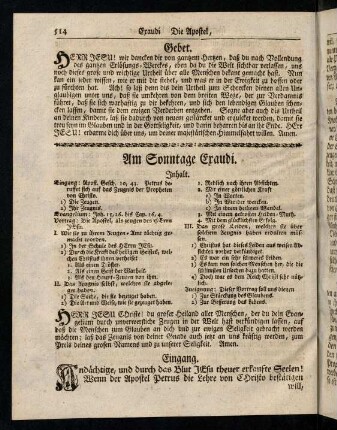 514-516, Inhalt; Eingang; Evangelium
