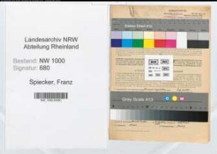 Entnazifizierung Franz Spiecker, geb. 21.04.1911 (Vers.Angest.)