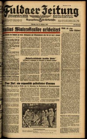 Ausgabe vom Montag, den 23. Februar 1942.