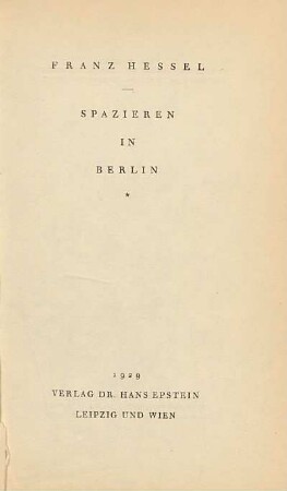 Spazieren in Berlin