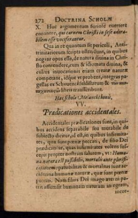 Vv. Praedicationes accidentales.