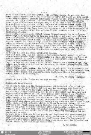 Ergänzende Bemerkungen