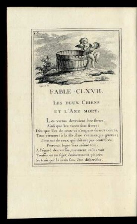 Fable CLXVII. Les Deux Chiens Et L'Ane Mort.