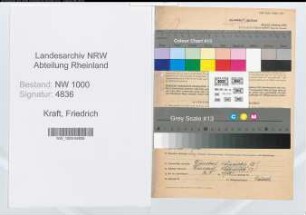 Entnazifizierung Friedrich Kraft, geb. 13.08.1891 (Verw.Obersekretaer)
