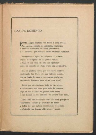 Paz de domingo