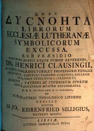 Dysnoēta librorum ecclesiae lutheranae symbolicorum excussa
