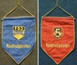 Wimpel der FDJ Kontrollposten