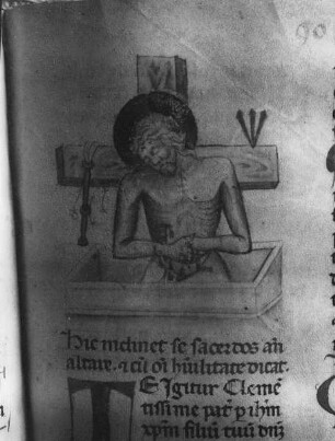 Missale romanum — Miniatur: Schmerzensmann, Folio 90 recto