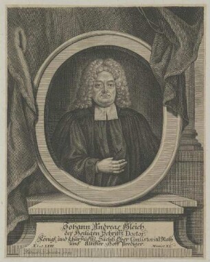 Bildnis des Johann Andreas Gleich