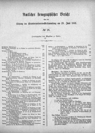 No. 28, 28. Juni 1881