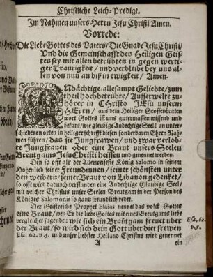 Vorrede; Textus; Außlegung; Abhandlung; Das Ander Hauptstück.