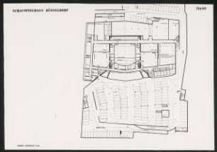 Düsseldorfer Schauspielhaus, Düsseldorf Wettbewerb: Grundriss 1. Untergeschoss 1:200