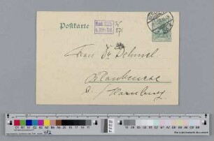 Postkarte an Ida Dehmel
