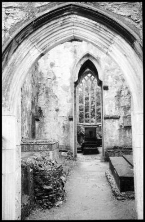 Killarney: Muckross Abbey, Blick in die Klosterrunine